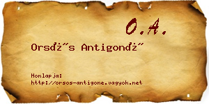 Orsós Antigoné névjegykártya